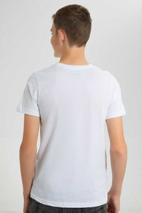Redtag-Assorted-2-Pc-Pack-T-Shirt-Plain-T-Shirts-Senior-Boys-9 to 14 Years
