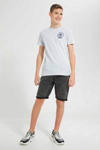 Redtag-Assorted-2-Pc-Pack-T-Shirt-Plain-T-Shirts-Senior-Boys-9 to 14 Years