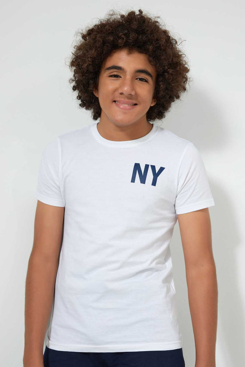 Redtag-Assorted-2-Pc-Pack-T-Shirt-Plain-Senior-Boys-9 to 14 Years