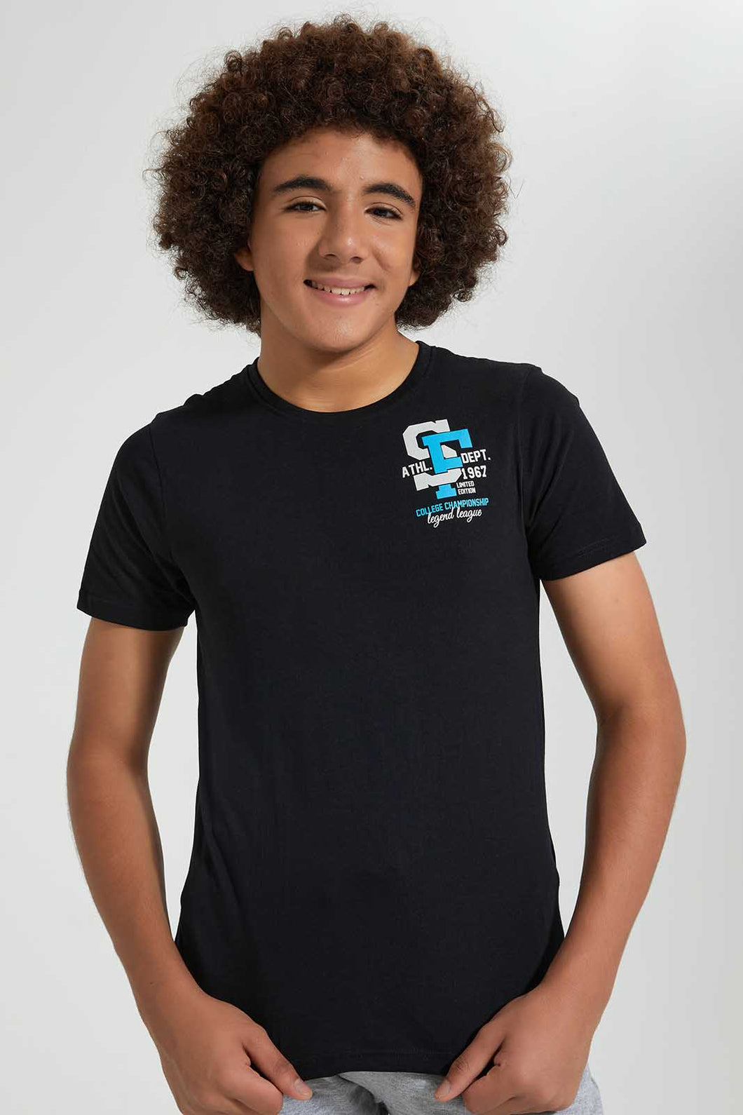 Redtag-Assorted-2-Pc-Pack-T-Shirt-Plain-Senior-Boys-9 to 14 Years