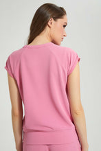 تنزيل الصورة على معرض الصور، Redtag-Pink-Oversized-T-Shirt-Graphic-Prints-Women&#39;s-

