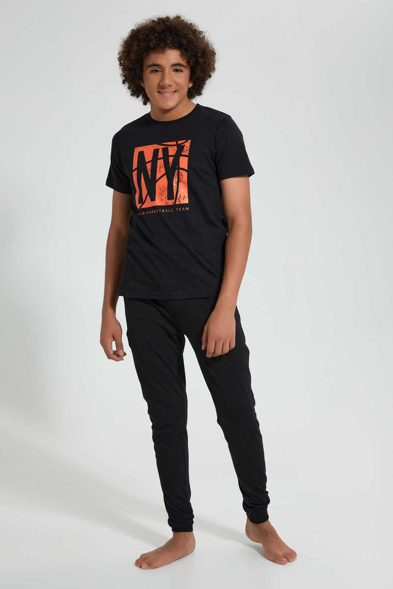 Redtag-Assorted-Basic-Night-Suit-Pyjama-Sets-Senior-Boys-9 to 14 Years
