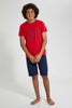 Redtag-Assorted-Basic-Night-Suit-Pyjama-Sets-Senior-Boys-9 to 14 Years