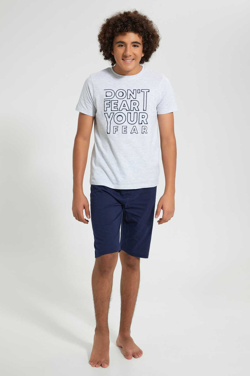 Redtag-Assorted-Basic-Night-Suit-Pyjama-Sets-Senior-Boys-9 to 14 Years