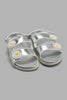 Redtag-Silver-Chunky-Starp-Sandal-Sandals-Girls-3 to 5 Years