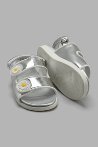 Redtag-Silver-Chunky-Starp-Sandal-Sandals-Girls-3 to 5 Years