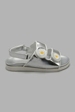 Load image into Gallery viewer, Redtag-Silver-Chunky-Starp-Sandal-Sandals-Girls-3 to 5 Years
