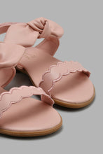 Load image into Gallery viewer, Redtag-Pale-Pink-Bow-Sandal-Sandals-Girls-3 to 5 Years
