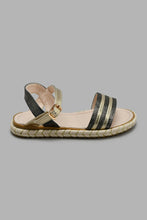 Load image into Gallery viewer, Redtag-Gold-Glitter-Strap-Sandal-Sandals-Girls-3 to 5 Years
