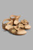 Redtag-Brown-Bow-Sandal-Sandals-Girls-3 to 5 Years