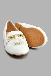 Redtag-White-Chain-Mule-Colour:White,-Filter:Girls-Footwear-(5-to-14-Yrs),-GSR-Casual-Shoes,-New-In,-New-In-GSR-FOO,-Non-Sale,-S22A,-Section:Kidswear-Senior-Girls-5 to 14 Years