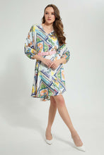 تنزيل الصورة على معرض الصور، Redtag-Assorted-Printed-Dress-With-Belt-Dresses-Women&#39;s-
