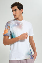 Load image into Gallery viewer, Redtag-White-Sublimation-Print-T-Shirt-Colour:White,-Filter:Men&#39;s-Clothing,-Men-T-Shirts,-New-In,-New-In-Men,-Non-Sale,-S22B,-Section:Men-Men&#39;s-
