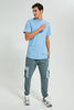 Redtag-Teal-Green-Cargo-Pocket-Track-Pant-Joggers-Men's-