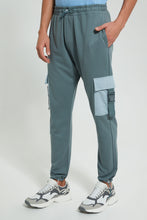 تنزيل الصورة على معرض الصور، Redtag-Teal-Green-Cargo-Pocket-Track-Pant-Joggers-Men&#39;s-
