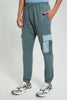 Redtag-Teal-Green-Cargo-Pocket-Track-Pant-Joggers-Men's-