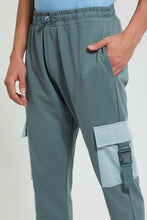 تنزيل الصورة على معرض الصور، Redtag-Teal-Green-Cargo-Pocket-Track-Pant-Joggers-Men&#39;s-
