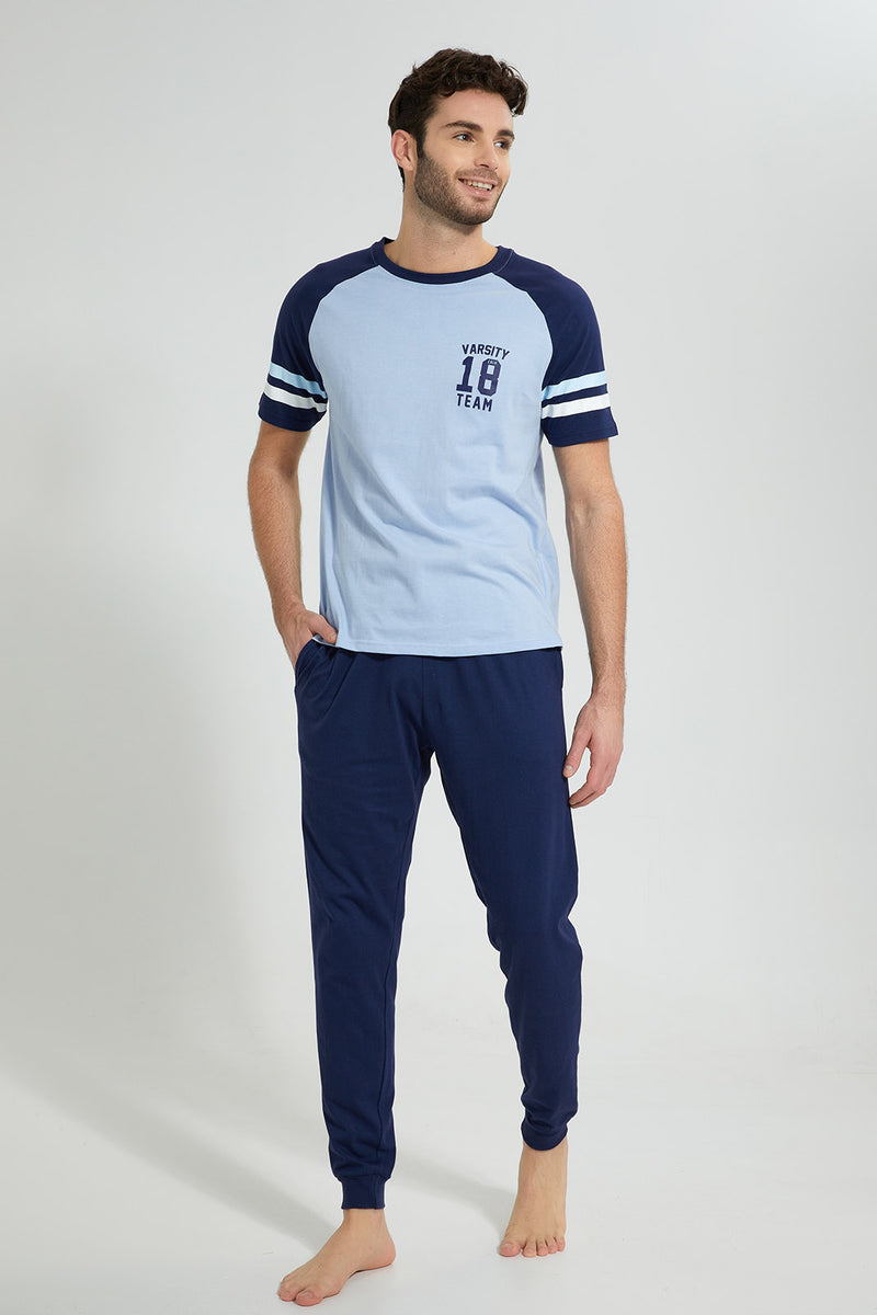 Redtag-Navy-Blue-Pyjama-Set-Colour:Blue,-Filter:Men's-Clothing,-Men-Pyjama-Sets,-New-In,-New-In-Men,-Non-Sale,-S22B,-Section:Men-Men's-