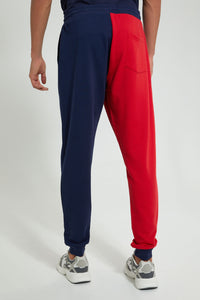 Redtag-Red/Blue-Jogger-Joggers-Men's-