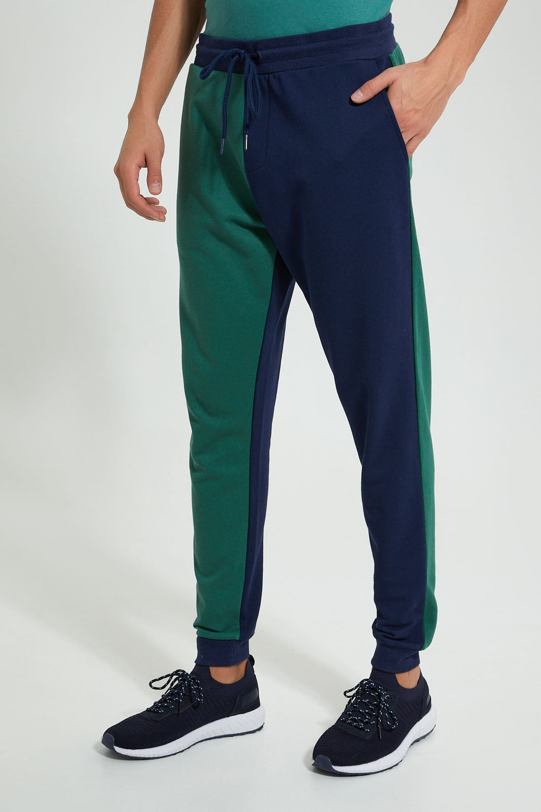 Redtag-Green/Blue-Jogger-Joggers-Men's-