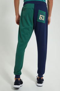 Redtag-Green/Blue-Jogger-Joggers-Men's-