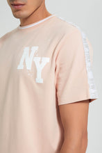 Load image into Gallery viewer, Redtag-Pink-Shoulder-Panel-T-Shirt-Colour:Pink,-Filter:Men&#39;s-Clothing,-Men-T-Shirts,-New-In,-New-In-Men,-Non-Sale,-S22B,-Section:Men-Men&#39;s-
