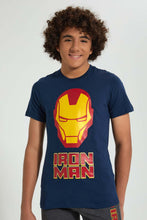 تنزيل الصورة على معرض الصور، Redtag-Navy-Iron-Man-Night-Suit-Pyjama-Sets-Senior-Boys-9 to 14 Years
