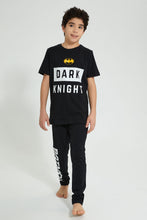 تنزيل الصورة على معرض الصور، Redtag-Black-Batman-Night-Suit-Pyjama-Sets-Senior-Boys-9 to 14 Years
