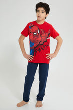 تنزيل الصورة على معرض الصور، Redtag-Red-Spiderman-Night-Suit-Pyjama-Sets-Senior-Boys-9 to 14 Years
