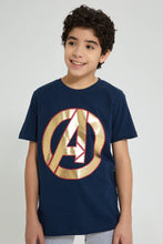 تنزيل الصورة على معرض الصور، Redtag-Navy-Avengers-Night-Suit-Pyjama-Sets-Senior-Boys-9 to 14 Years
