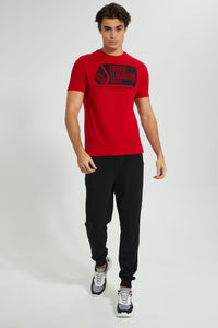 Redtag-Black-Pique-Jog-Pant-Joggers-Men's-