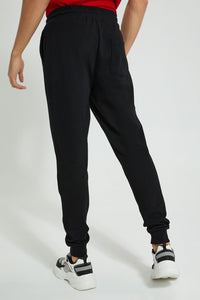 Redtag-Black-Pique-Jog-Pant-Joggers-Men's-