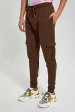 Load image into Gallery viewer, Redtag-Brown-Cargo-Pocket-Jogger-Joggers-Men&#39;s-
