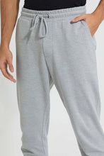 Load image into Gallery viewer, Redtag-Grey-Pique-Jog-Pant-Joggers-Men&#39;s-
