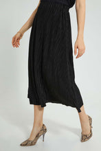 تنزيل الصورة على معرض الصور، Redtag-Black-Plisse-Maxi-Skirt-Skirts-Women&#39;s-
