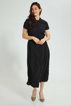 تنزيل الصورة على معرض الصور، Redtag-Black-Plisse-Maxi-Skirt-Skirts-Women&#39;s-
