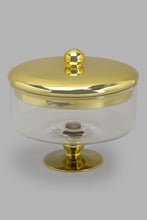 Load image into Gallery viewer, Redtag-Gold-Glass-Cake-Stand-With-Dome-Category:Canisters-And-Jars,-Colour:Gold,-Filter:Home-Dining,-HMW-DIN-Sto-Storage,-New-In,-New-In-HMW-DIN,-Non-Sale,-PERIGOLD,-S22B,-Section:Homewares-Home-Dining-
