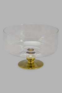 Redtag-Gold-Glass-Cake-Stand-With-Dome-Category:Canisters-And-Jars,-Colour:Gold,-Filter:Home-Dining,-HMW-DIN-Sto-Storage,-New-In,-New-In-HMW-DIN,-Non-Sale,-PERIGOLD,-S22B,-Section:Homewares-Home-Dining-