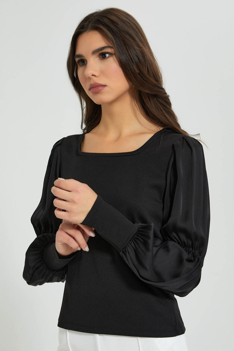 Redtag-Satin-Sleeve-Blouse-Tops-Women's-