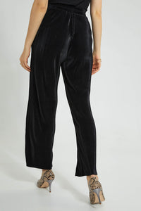Redtag-Black-Plisse-Trouser-Trousers-Women's-