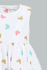 Redtag-White-Butterfly-Printed-Sleeveless-Layered-Dress-Dresses-Infant-Girls-3 to 24 Months