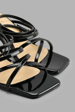 Load image into Gallery viewer, Redtag-Black-Strappy-Sandal-Mules-Women&#39;s-
