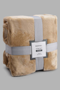 Beige Plain Ultra Soft Blanket (Double Size)