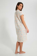 Load image into Gallery viewer, Redtag-Ivory-Floral-Printed-Nightgown-Nightgowns-Women&#39;s-
