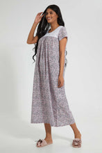 Load image into Gallery viewer, Redtag-Pale-Pink-Printed-Nightgown-Nightgowns-Women&#39;s-
