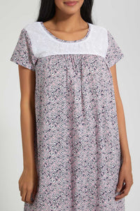 Redtag-Pale-Pink-Printed-Nightgown-Nightgowns-Women's-