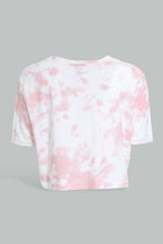تنزيل الصورة على معرض الصور، Redtag-Assorted-Tie-Dye-Princess-Print-Cropped-T-Shirt-Active-Tees-Women&#39;s-
