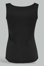 Load image into Gallery viewer, Redtag-Black-Double-Layered-Sleeveless-T-Shirt-Active-Tees-Women&#39;s-
