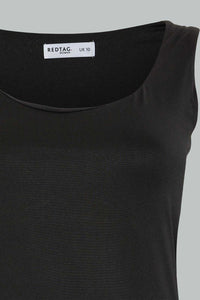 Redtag-Black-Double-Layered-Sleeveless-T-Shirt-Active-Tees-Women's-