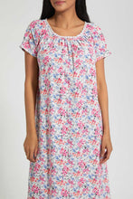 Load image into Gallery viewer, Redtag-Ivory-Floral-Printed-Nightgown-Nightgowns-Women&#39;s-
